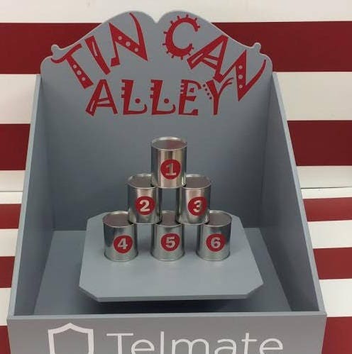 Tin can toss Carnival Game