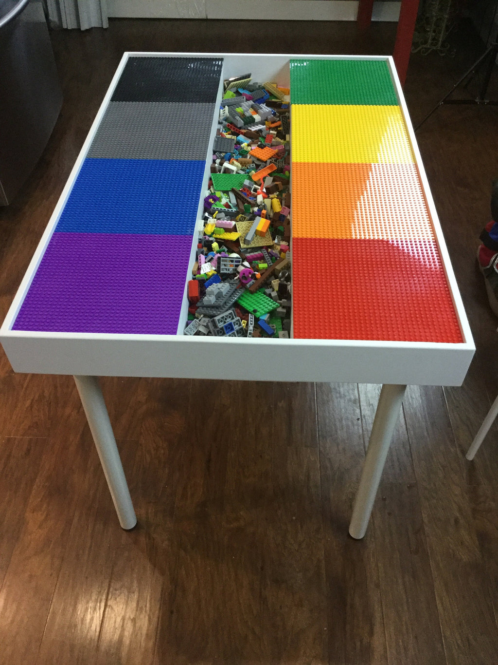 Building bricks table, kids building blocks table , kids large table with storage, train table, art table, playroom