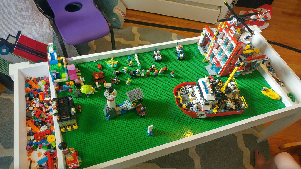 Building bricks table, Activity table, Building blocks table, kids table, train table, art table, kids desk, playroom,