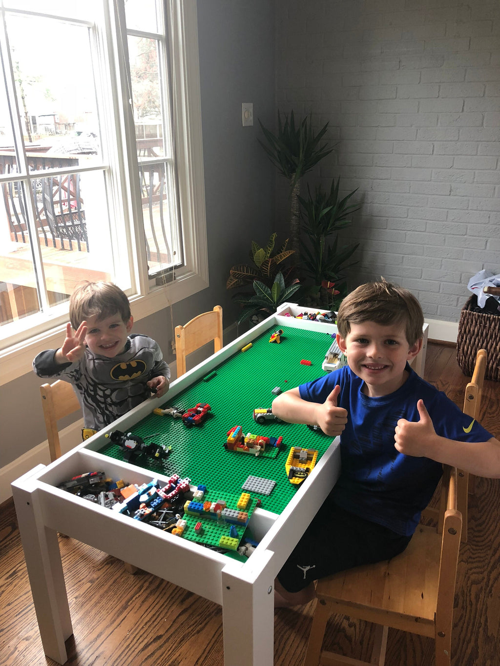 Building bricks table, Activity table, Building blocks table, kids table, train table, art table, kids desk, playroom,