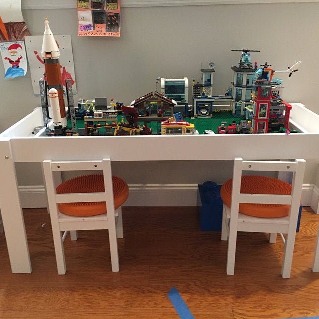 Kids activity table with storage