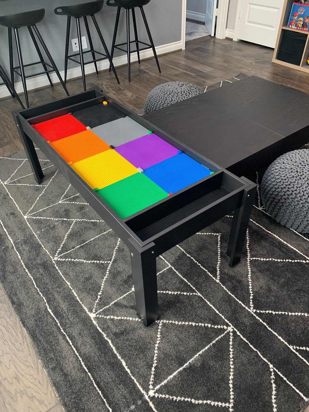 Kids activity table with storage