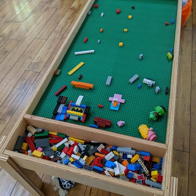 Kids activity table with storage