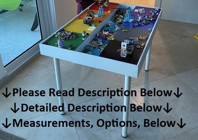 Building bricks table, kids building blocks table , kids large table with storage, train table, art table, playroom