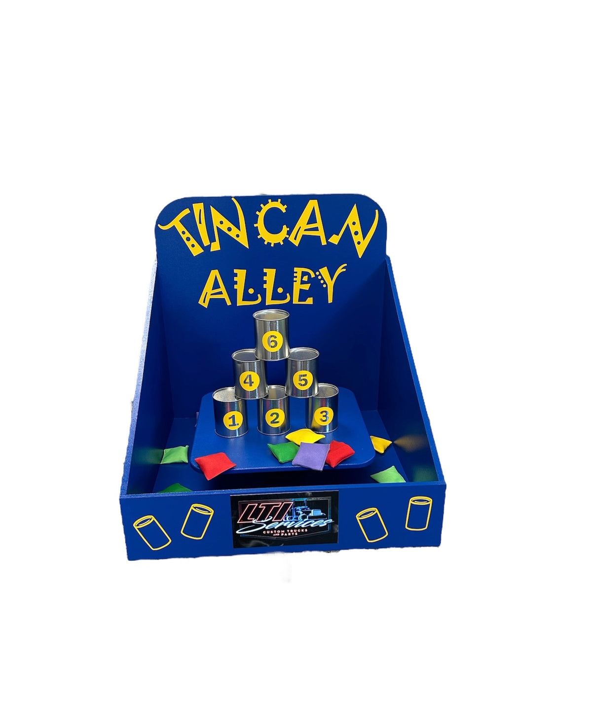Tin can toss Carnival Game