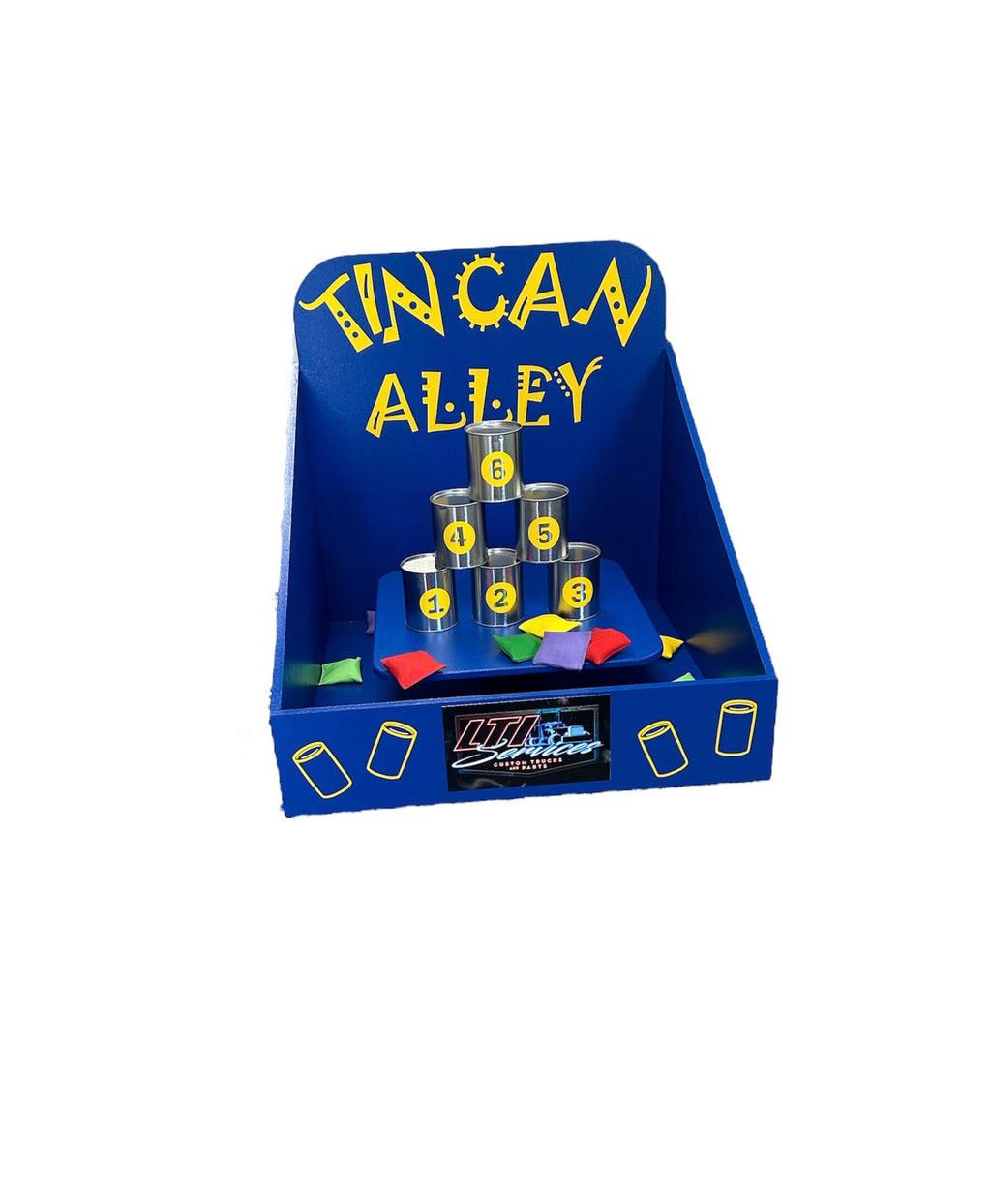 Tin can toss Carnival Game